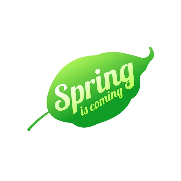 Logo vecteur jeune feuille verte — Image vectorielle