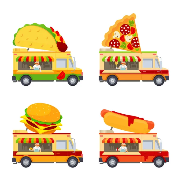 Foodtruck Vektor flache Illustration — Stockvektor