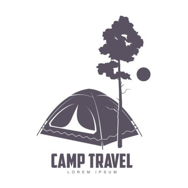 Kamp vektör logo şablonu