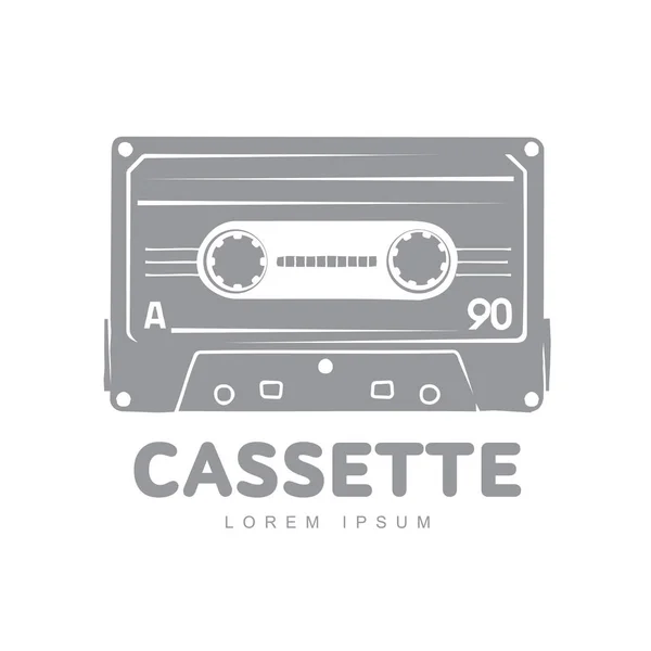 Compact tape cassettes logo — Stock Vector