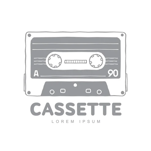 Logo de casetes de cinta compacta — Archivo Imágenes Vectoriales