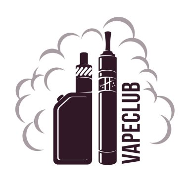 Vektör vintage illüstrasyon vape logosu