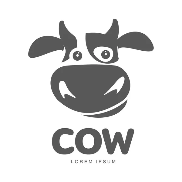 Cow logo template — Stock Vector