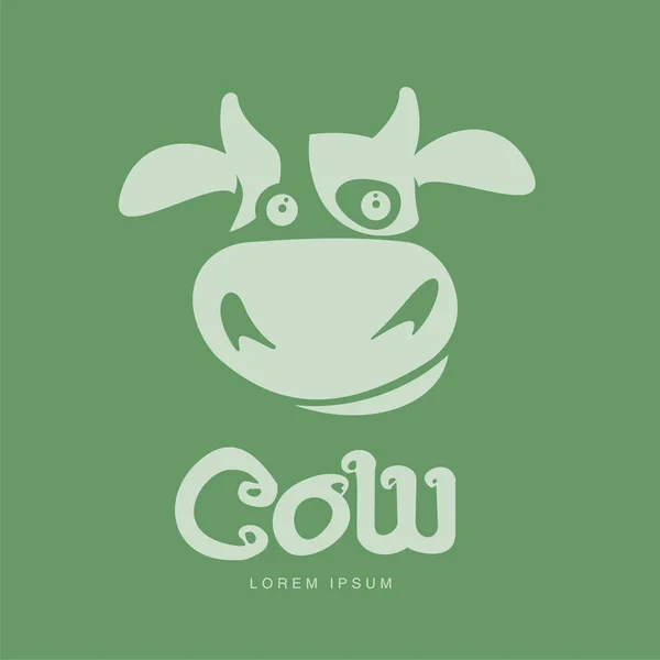 Cow logo template — Stock Vector