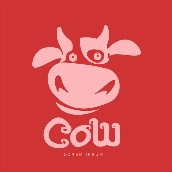 Kráva logo šablona — Stockový vektor