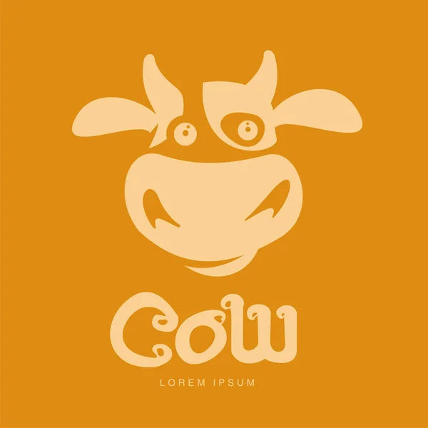 Cow logo template — Stock Vector