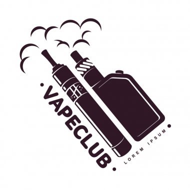 Vektör vintage illüstrasyon vape logosu