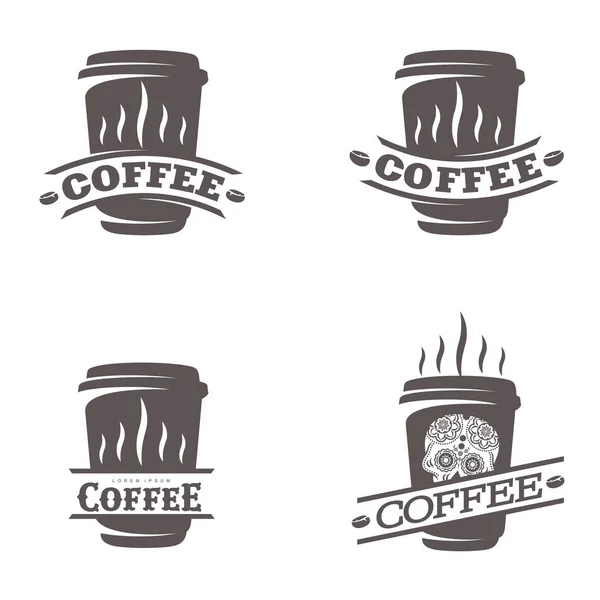 Кава логотип шаблони — стоковий вектор
