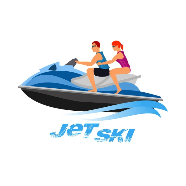 Ilustrace jet ski — Stockový vektor