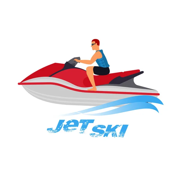 Ilustrace jet ski — Stockový vektor