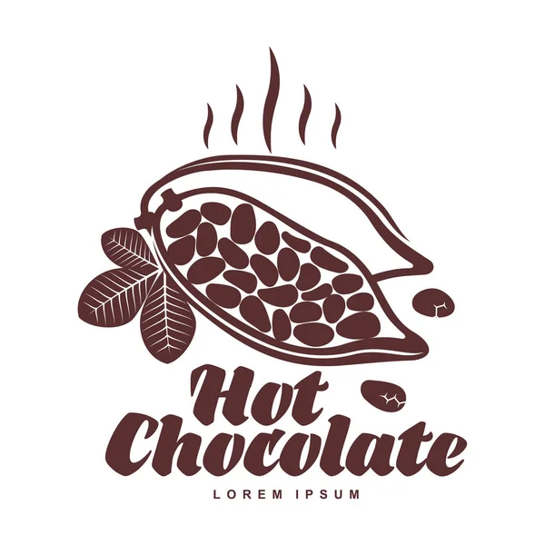 Plantilla de logotipo de chocolate caliente — Archivo Imágenes Vectoriales