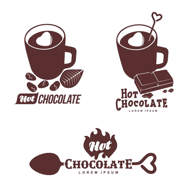 Hot chocolate logo template — Stock Vector