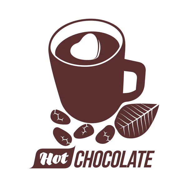 Gorąca czekolada logo szablon — Wektor stockowy