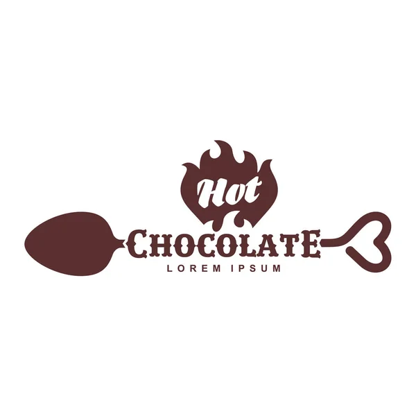 Sıcak çikolata logo şablonu — Stok Vektör