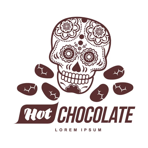 Warme chocolade logo sjabloon — Stockvector