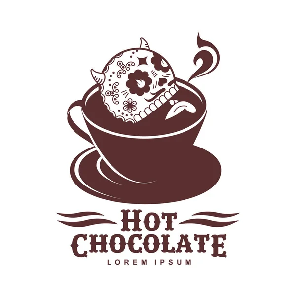 Varm choklad logotyp mall — Stock vektor