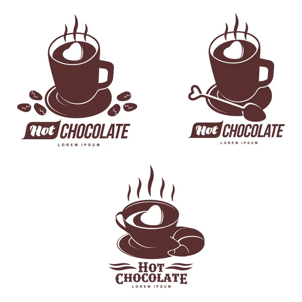 Шаблон логотипа горячего шоколада — стоковый вектор
