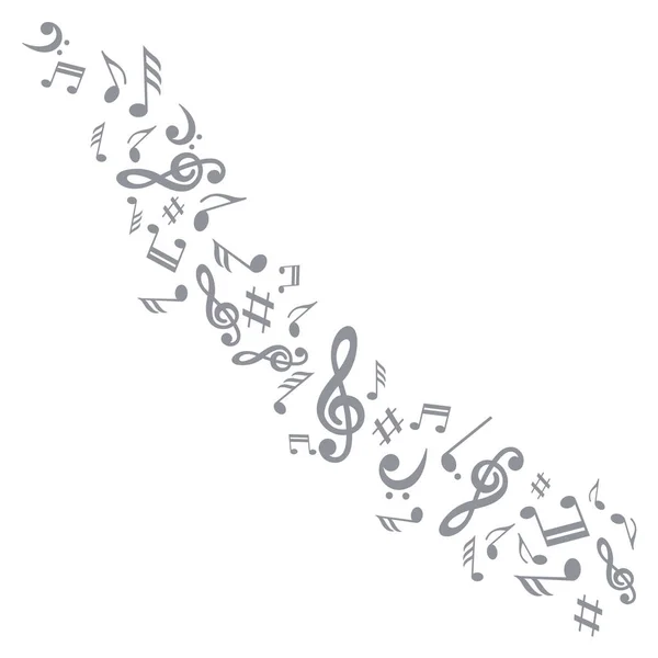 Swirl of musical symbols — Stock Vector