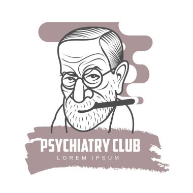 Karikatür karikatür portre Sigmund Freud'un