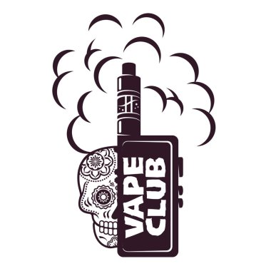 Vektör vintage illüstrasyon vape logosu
