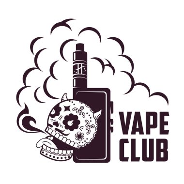 Vektör vintage illüstrasyon vape logosu
