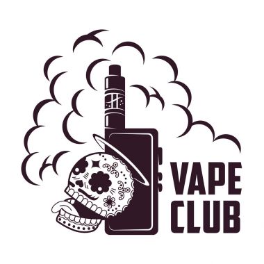 Vektör vintage illüstrasyon vape logosu