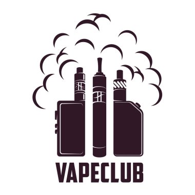 Vektör vintage illüstrasyon vape logosu