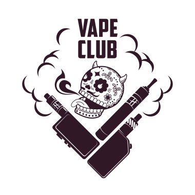 Vektör vintage illüstrasyon vape logosu