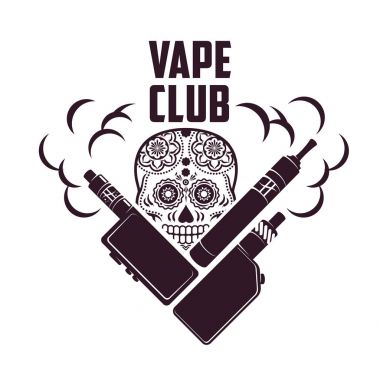 Vektör vintage illüstrasyon vape logosu