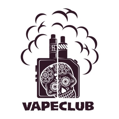 Vektör vintage illüstrasyon vape logosu