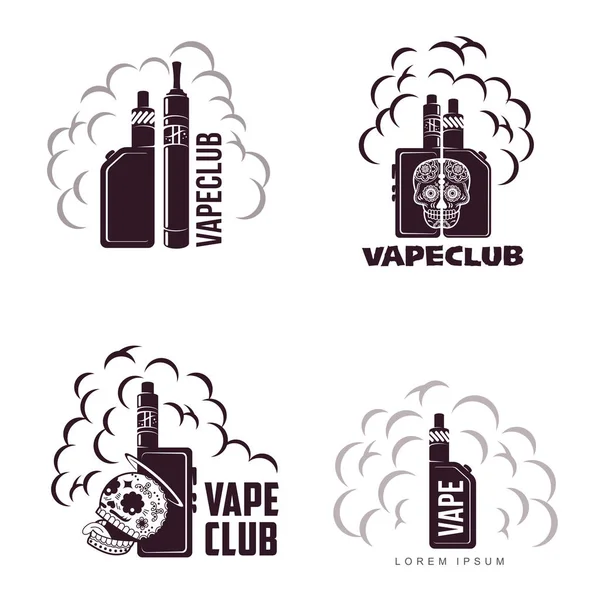 Vector vintage illustration vape logo — Stock Vector