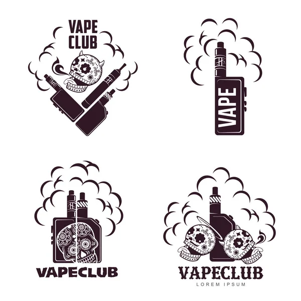 Logo vektor vintage ilustrasi vape - Stok Vektor