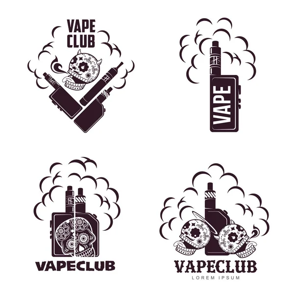 Vektör vintage illüstrasyon vape logosu