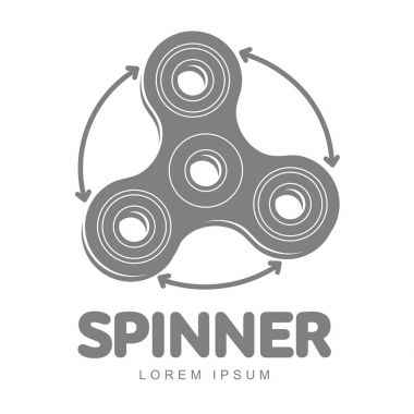 Hand spinner vector logo template clipart