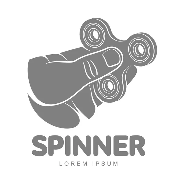 Hand spinner vector logo sjabloon — Stockvector