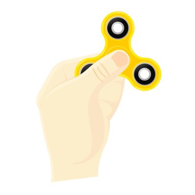 El spinner düz vektör çizim