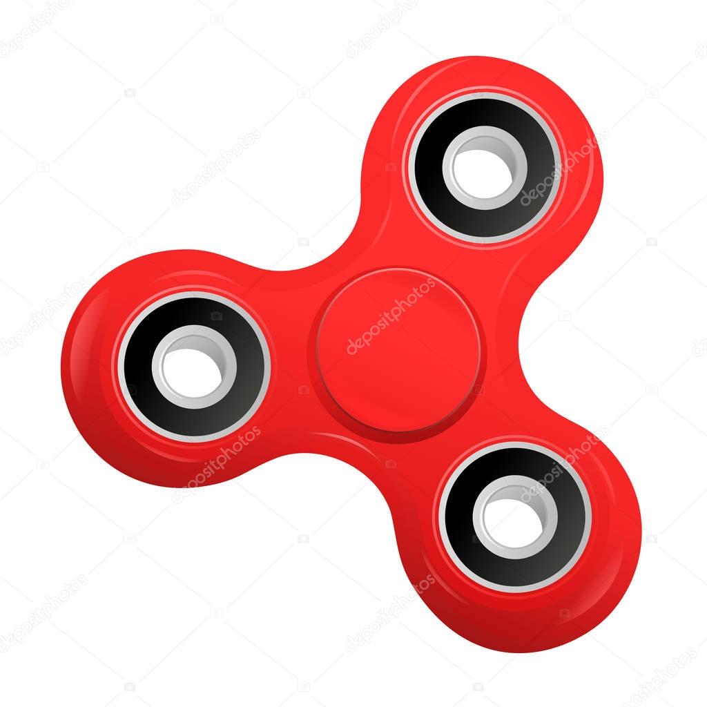 Hand spinner flat vector illustration. Hand spinner tricks. Badges, labels, banners, advertisements, brochures, business templates. Vector illustration isolated on white background