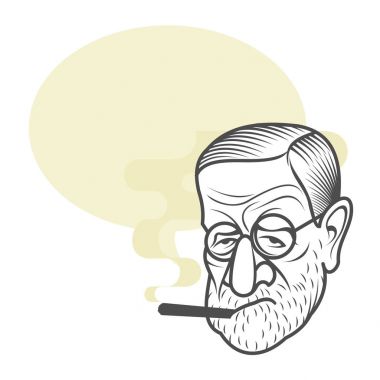 Karikatür karikatür portre Sigmund Freud'un