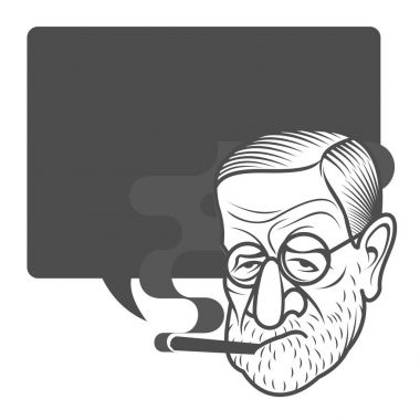 Karikatür karikatür portre Sigmund Freud'un