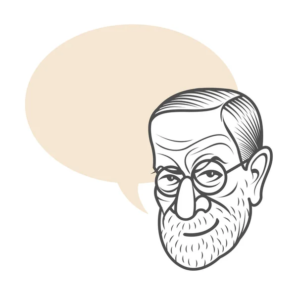 Karikatür karikatür portre Sigmund Freud'un