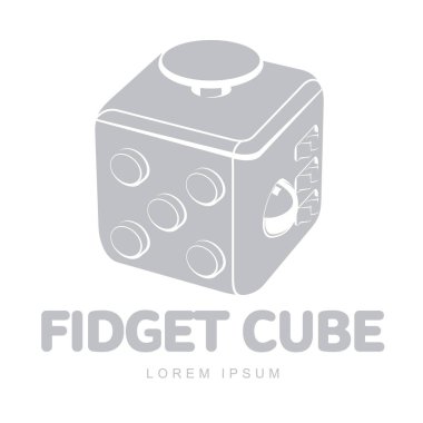 Fidget cube vector illustration clipart