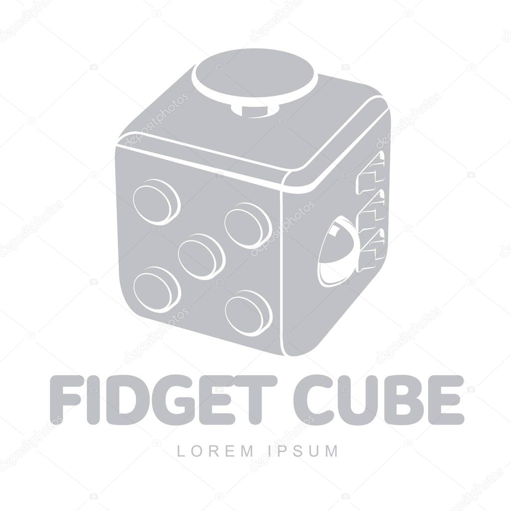 Fidget cube vector illustration