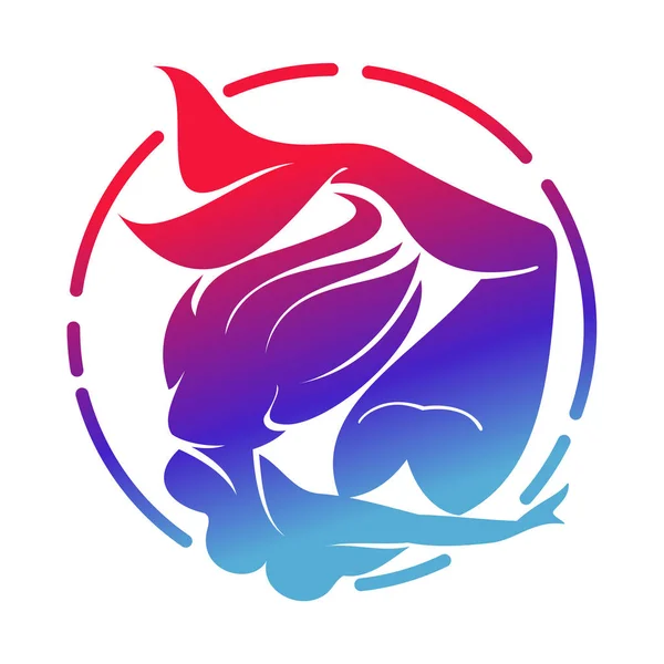 Логотип русалки — стоковый вектор