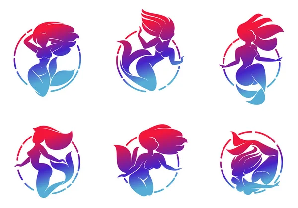 Логотип русалки — стоковый вектор