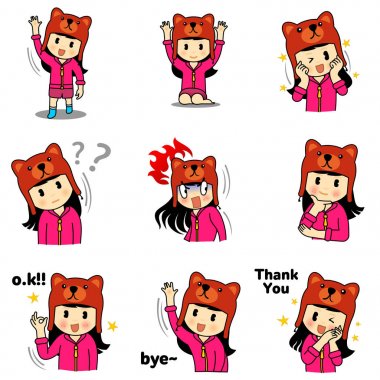 Kız ayı etiket