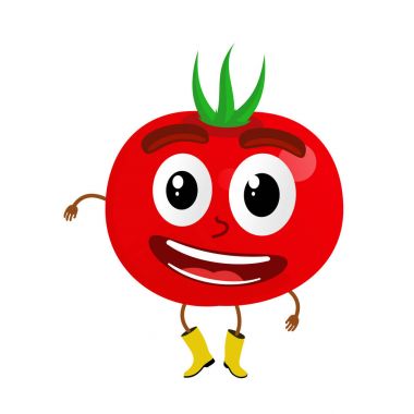 Domates illüstrasyon karikatür