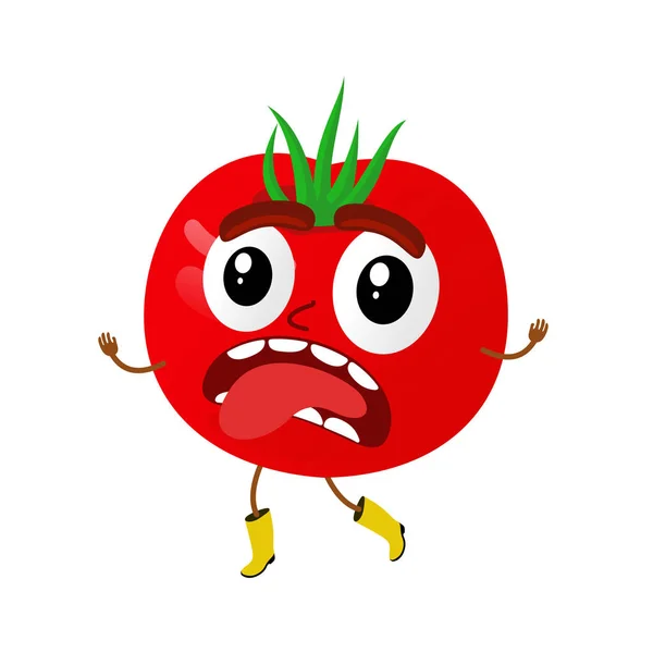 Tomaten Cartoon Illustration — Stockvektor