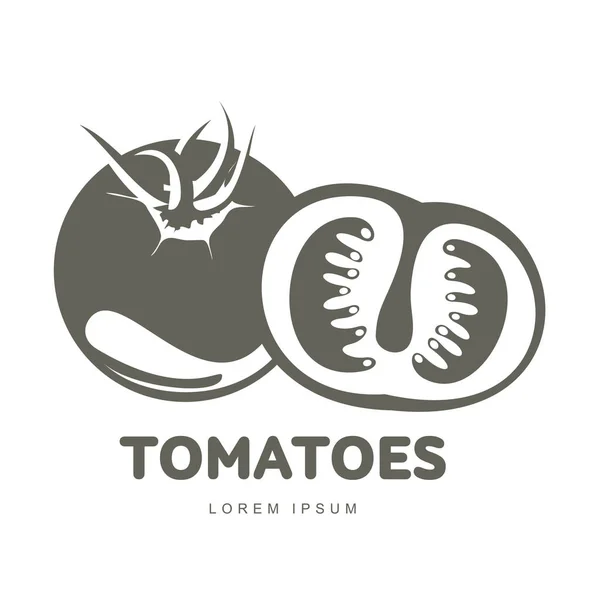 Шаблоны логотипов помидоров — стоковый вектор
