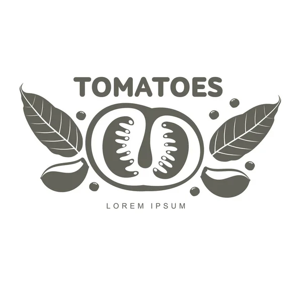 Plantillas de logotipo de tomates ilustración — Archivo Imágenes Vectoriales