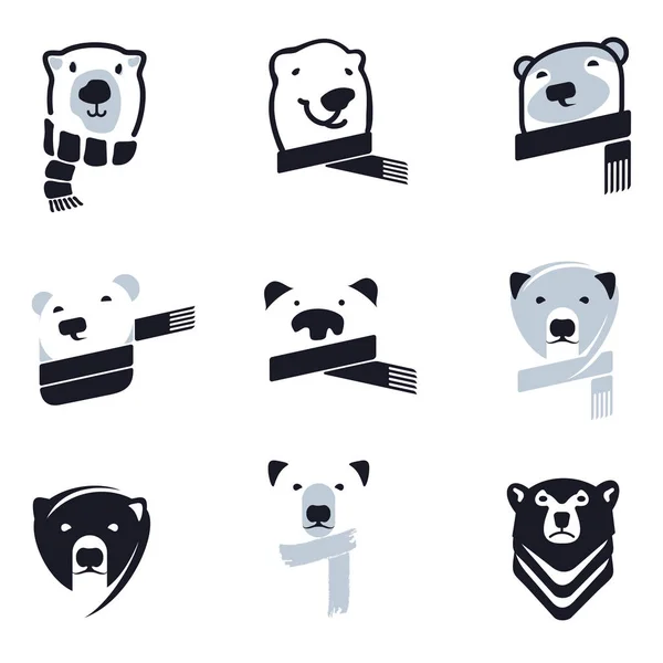 Logo oso polar — Vector de stock